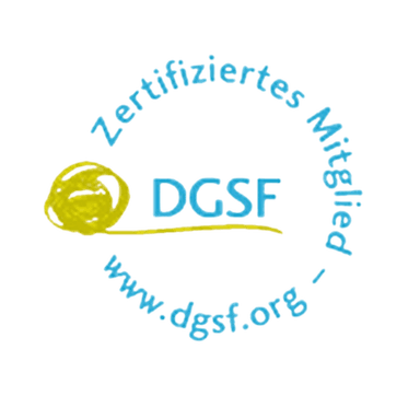 Siegel: Zertifiziertes Mitglied der Deutschen Gesellschaft für Systemische Therapie, Beratung und Familientherapie e. V. (DGSF)